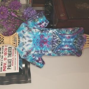 Hand Crafted Handmade Upcycled Medium Short Sleeve 100% Cotton Tie Dye T-shirt